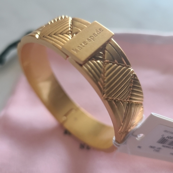 kate spade NEW YORK Patchwork Bangle, Gold-Plated, NWT - Picture 12 of 16